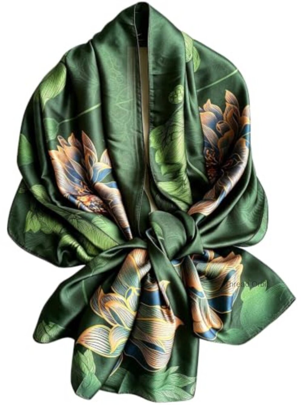 Satin Scarf Women Silky Shawl Wrap Large 70.8x35.4 Lightweight Hair Wrap